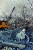 Village pipe under construction at Lillian Dells